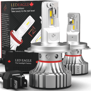 LED EAGLE DiamondVision H4/9003/HB2 LED Headlight Bulbs for Snowmobiles - LED EAGLE