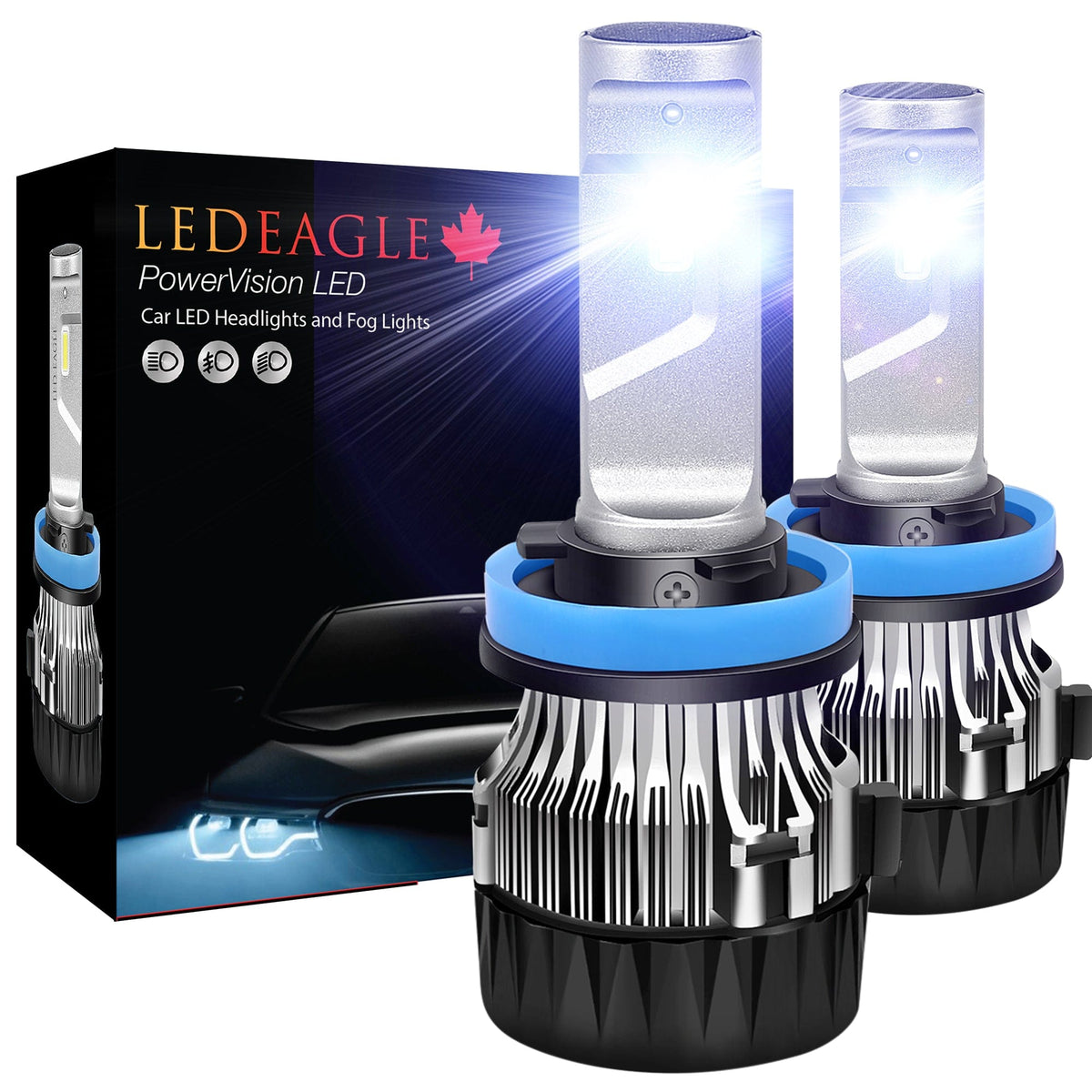 PowerVision H11 LED Car Headlight Bulbs Conversion Kit, LED EAGLE 72W ...
